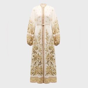 Zimmermann Golden Buttoned Dress